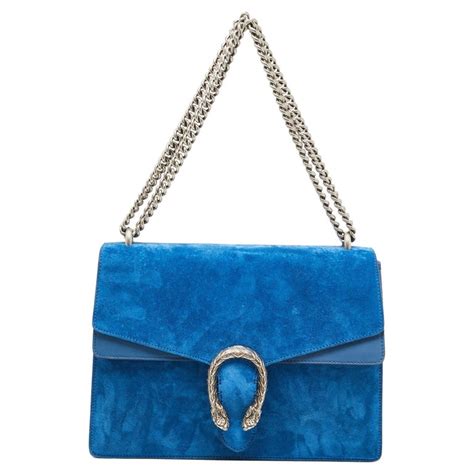 gucci blue suede bag